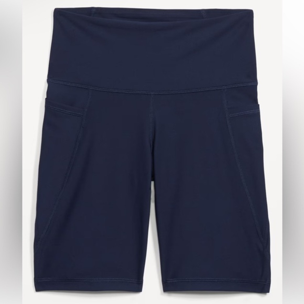 Old Navy High-Waisted PowerSoft Biker Shorts -- 8-inch inseam, NWT, size L